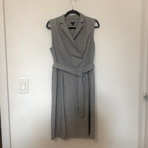 Ann Taylor Collared Grey Dress